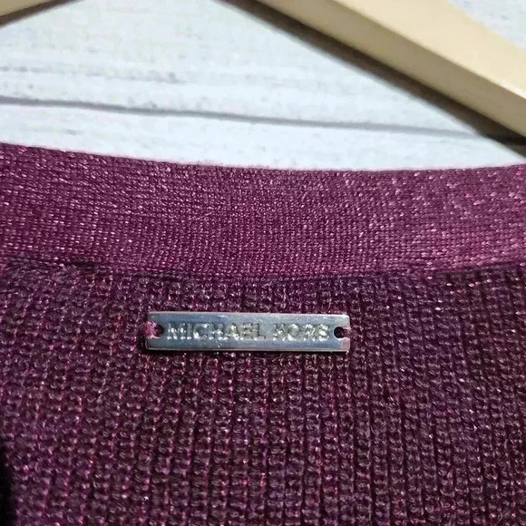 Michael Kors Shimmery Burgundy Top Size S - Picture 9 of 9